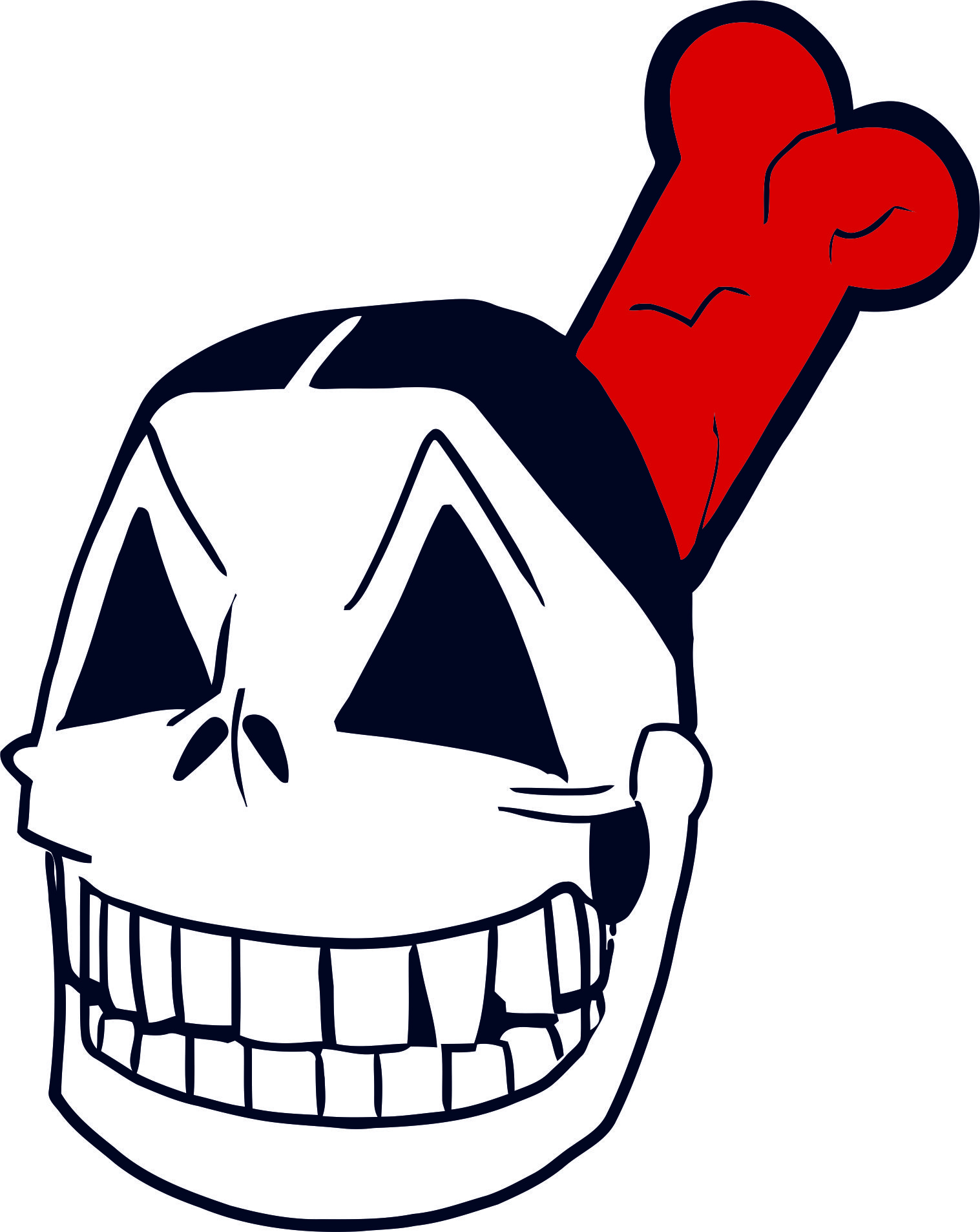 Cleveland Indians Skulls Logo fabric transfer
